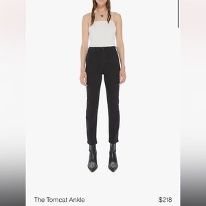 New Mother Denim Tomcat Ankle Black Jeans (27)